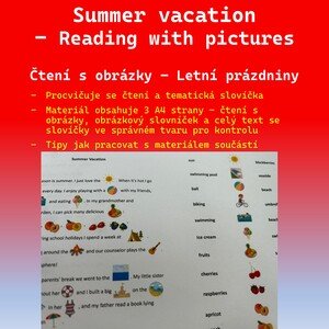 Čtení s obrázky – Summer vacation
