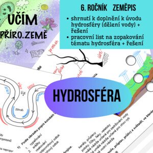 Hydrosféra - pracovní list 