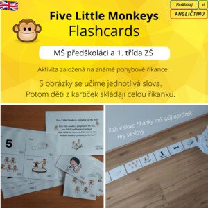 Five Little Monkeys - z obrázků skládáme říkanku
