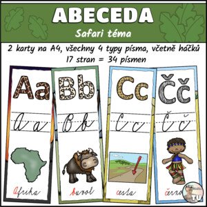 Abeceda - safari téma