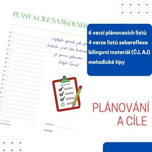Plánování a cíle - bilingvní sada listů na plánování a sebehodnocení