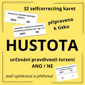 HUSTOTA: 32 self-correcting karet na tvrzení ano/ne
