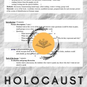 Holocaust - Plán hodiny