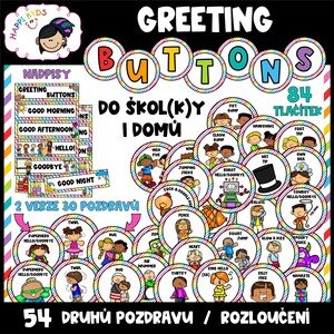GREETING BUTTONS - zábavné vítání a loučení