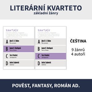 LITERÁRNÍ ŽÁNRY (KVARTETO - pohádka, pověst, bajka, román, fantasy ad.)