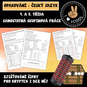 Opakování učiva - český jazyk (kryptex)