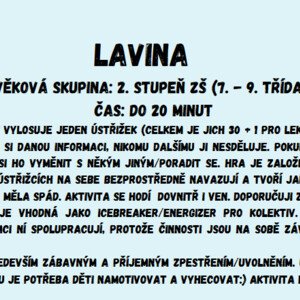 LAVINA - HRA PRO TŘÍDNÍ KOLEKTIV (energizer vhodný do TH, na adaptační kurzy...) 