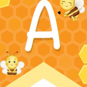 Abeceda, girlanda - včelky