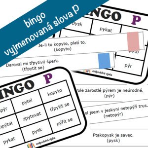 bingo - vyjmenovaná slova po P