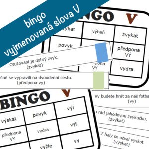 bingo - vyjmenovaná slova po V