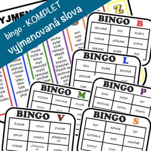 bingo - vyjmenovaná slova KOMPLET