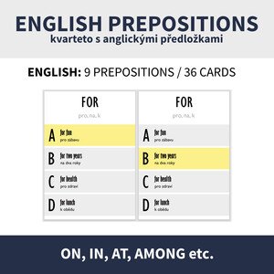 ENG - PREPOSITIONS (KVARTETO - IN, AT, FOR, BY etc.)