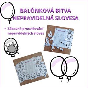Nepravidelná slovesa - Balónková bitva