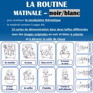 Ranní činnosti - La Routine Matinale Noir/blanc