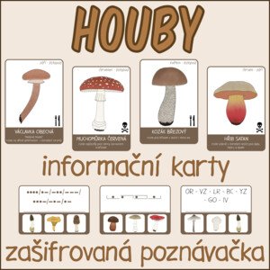 Houby - Inforkarty + šifrovačka