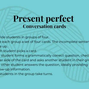 PESENT PERFECT conversation cards