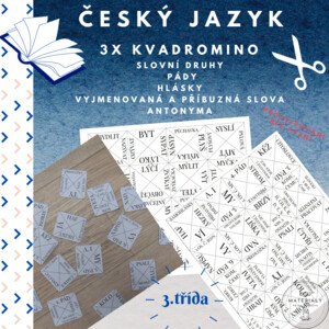 Kvadromino - učivo českého jazyka 3. třídy