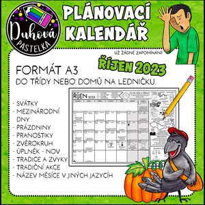 Plánovací kalednář na ŘÍJEN 2023
