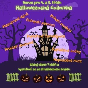 Halloweenská úniková hra (verze pro 4. a 5. třídu)