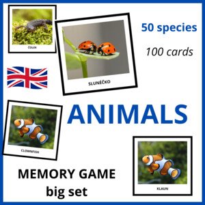 ANIMALS - memory game (50 species)
