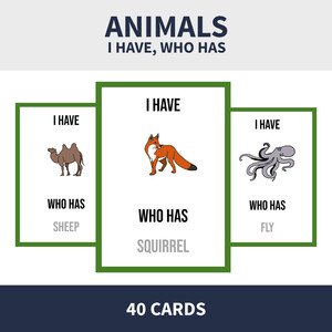 ENG - ANIMALS (I have, who has / Já mám, kdo má)