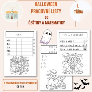 Halloween  - pracovní listy do češtiny a matematiky