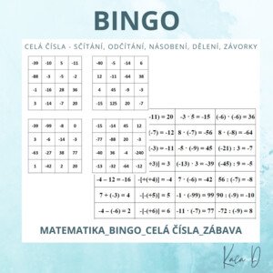 Bingo - celá čísla