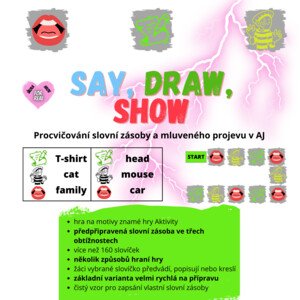 Say, draw, show - Procvičování slovní zásoby a mluvené AJ