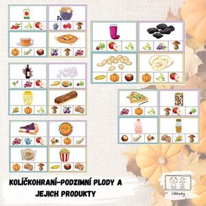 Kolíčkování- podzimní plody a jejich produkty