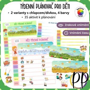 Týdenní plánovač pro děti (A3, A4)