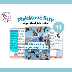 Plakátové listy argentinských zvířat