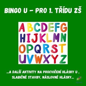 Bingo U, materiál vhodný pro 1. třídu ZŠ k procvičení písmene/hlásky U různými aktivitami. Lze zakoupit i zvýhodněnou sadu s písmeny L, I, U, P, J.