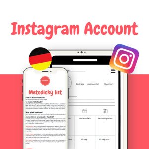Instagram profil v němčině