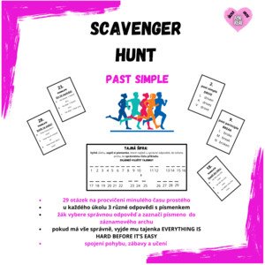 Scavenger hunt - past simple - pohybová hra