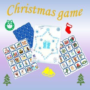Vánoční desková konverzační hra - Christmas vocabulary game