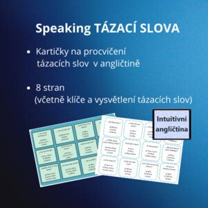 Speaking TÁZACÍ SLOVA (kartičky)
