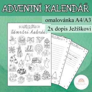 Adventní kalendář - omalovánka