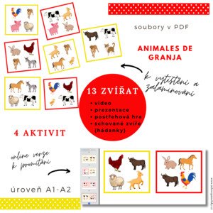 Zvířata ve španělštině - aktivity a hry