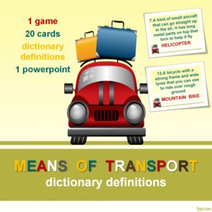 Dictionary definitions & MEANS  OF  TRANSPORT