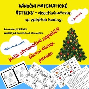 Vánoční matematika - rozcvička na začátek hodiny