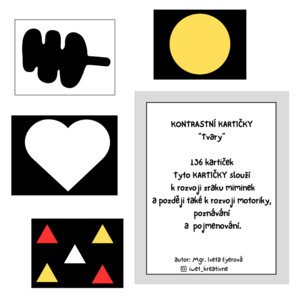 Kontrastní kartičky pro miminko (tvary)