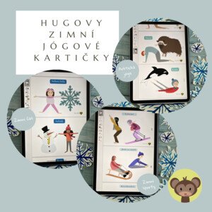Hugovy zimní jógové kartičky 