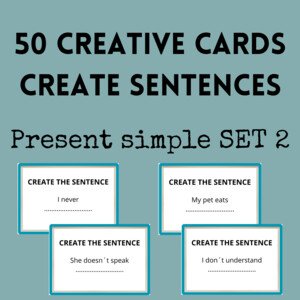 Present simple Karty Create the sentence SET 2