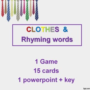 Rhyming words & clothes