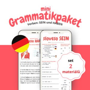 Mini gramatický balíček: set materiálů ke slovesům SEIN a HABEN