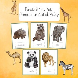 Exotická zvířata-demonstrační obrázky
