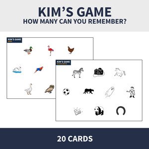 ENG - KIMS GAME (20 cards, various topics)