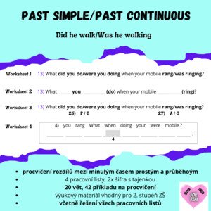Past simple/Past continuous - pracovní listy