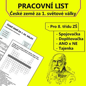 České země za první světové války - Pracovní list