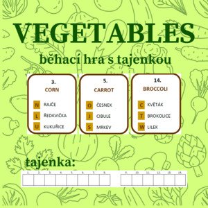 Vegetables - běhací hra s tajenkou